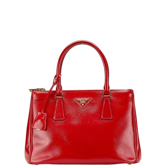 Prada Patent Red Triangle Handbag - Picture 1 of 8